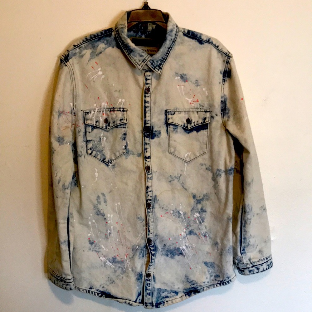 Denim & Rivets Paint Splatter Jacket